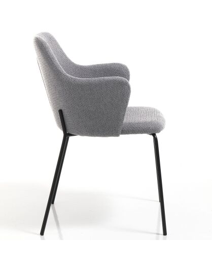 2 Chaises Sonia gris/noir - 85x55x59 cm